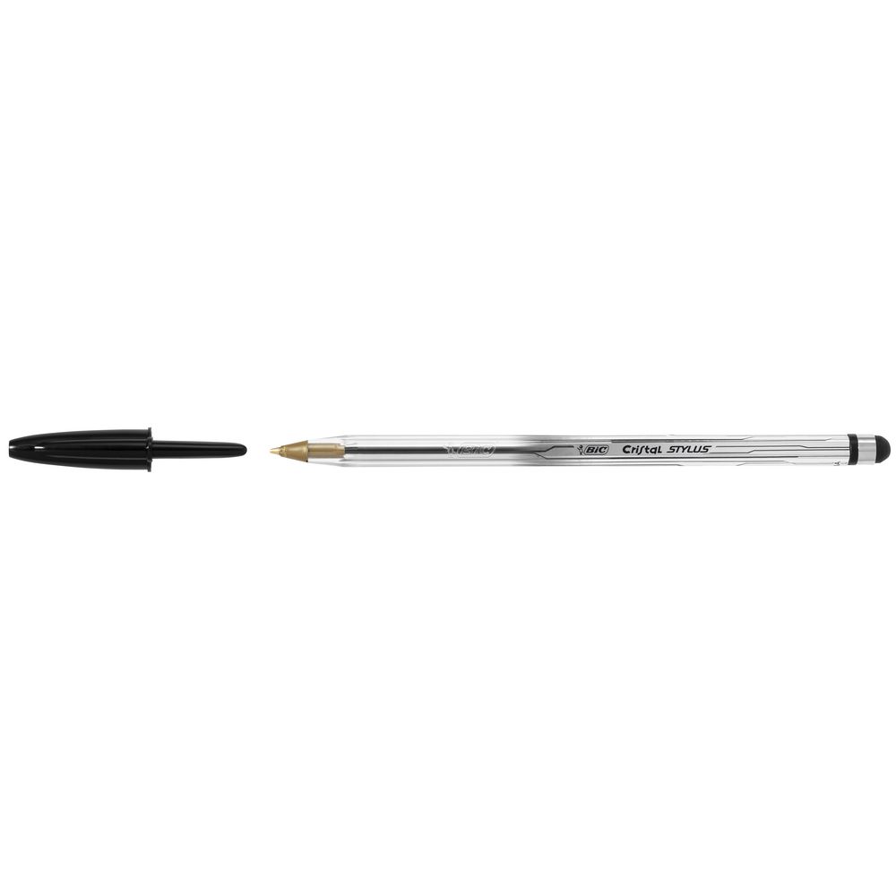 BIC Cristal Stylus Ballpoint Pen Black 2 Pack