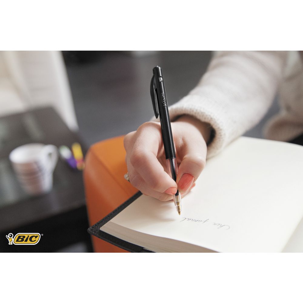 BIC Clic Retractable Ballpoint Pens Black 10 Pack