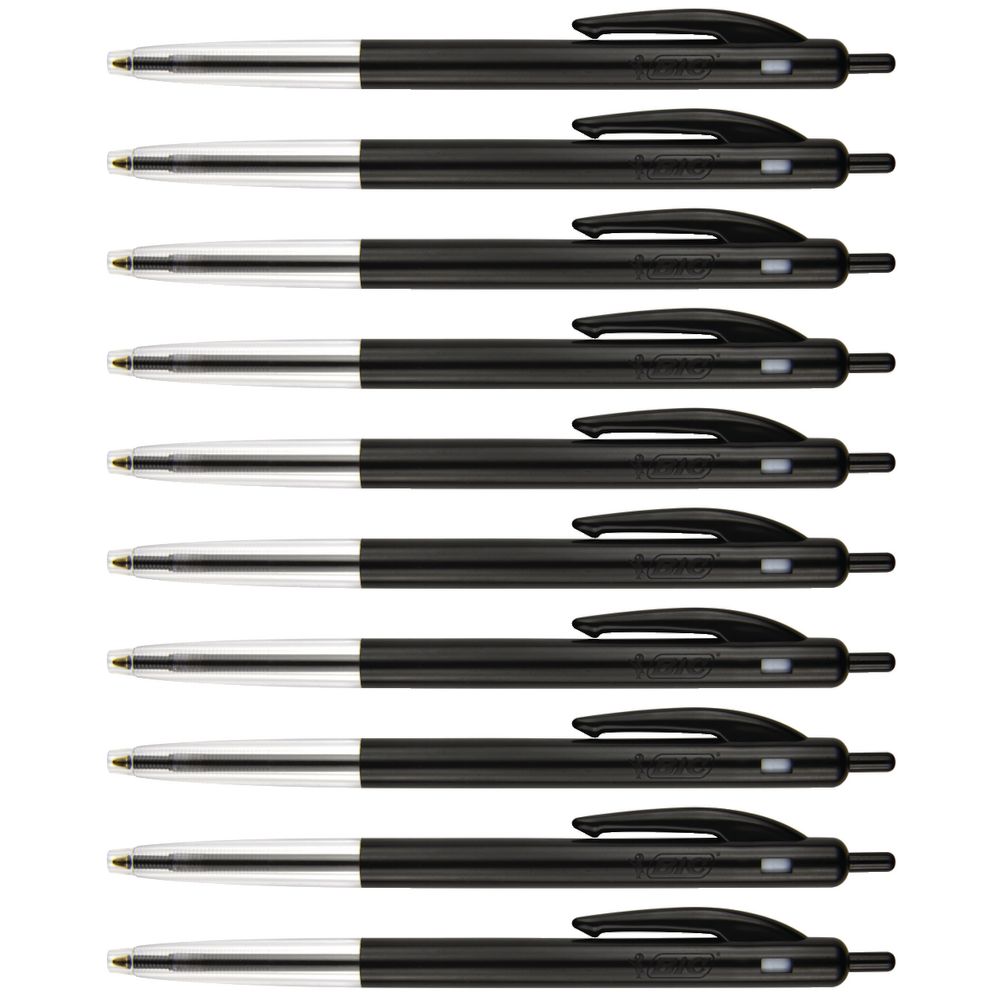 BIC Clic Retractable Ballpoint Pens Black 10 Pack