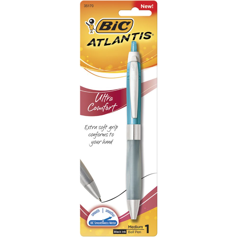 BIC Atlantis Ultra Comfort Retractable Ballpoint Pen Blue