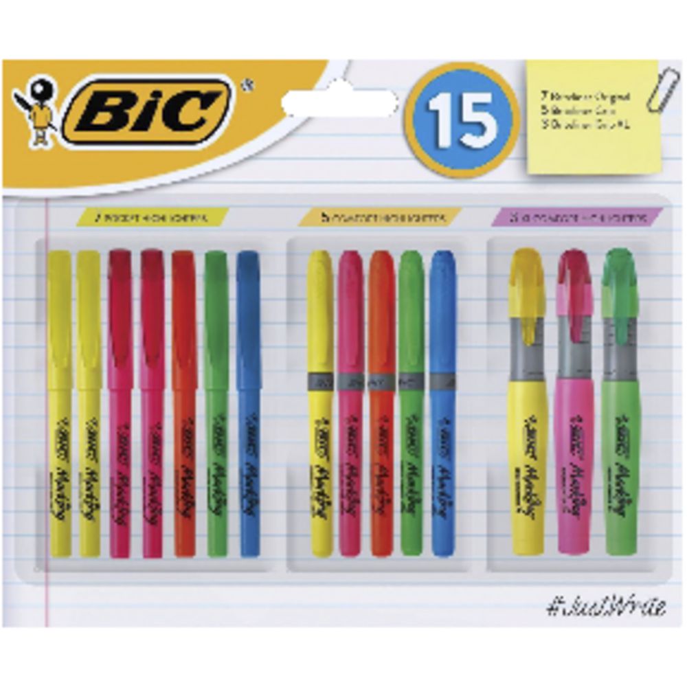 BIC Highlighter Value 15 Pack