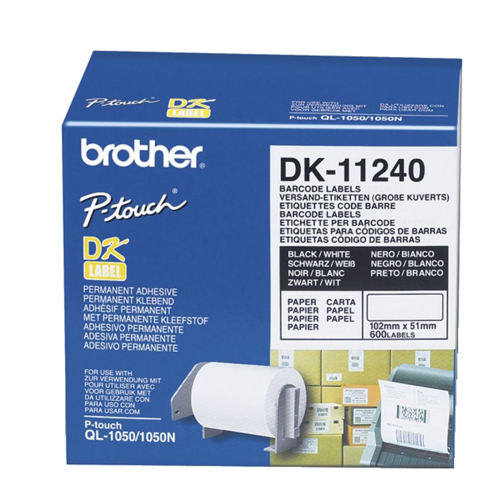 Brother Multi-purpose Labels Large Black on White DK-11240