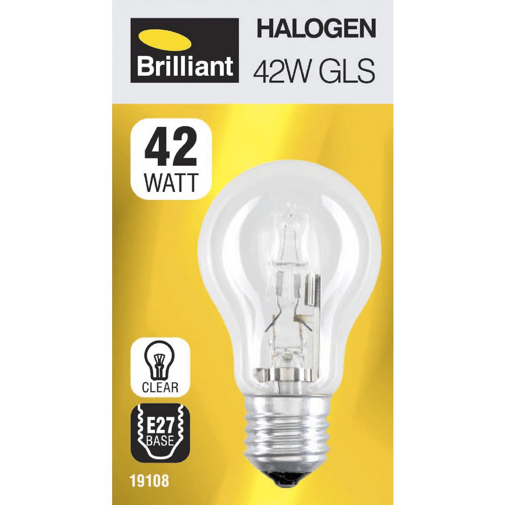 Brilliant Lighting 42W Halogen Globe ES Clear
