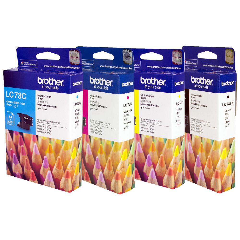 Brother LC-73 Ink Cartridge 4 Pack