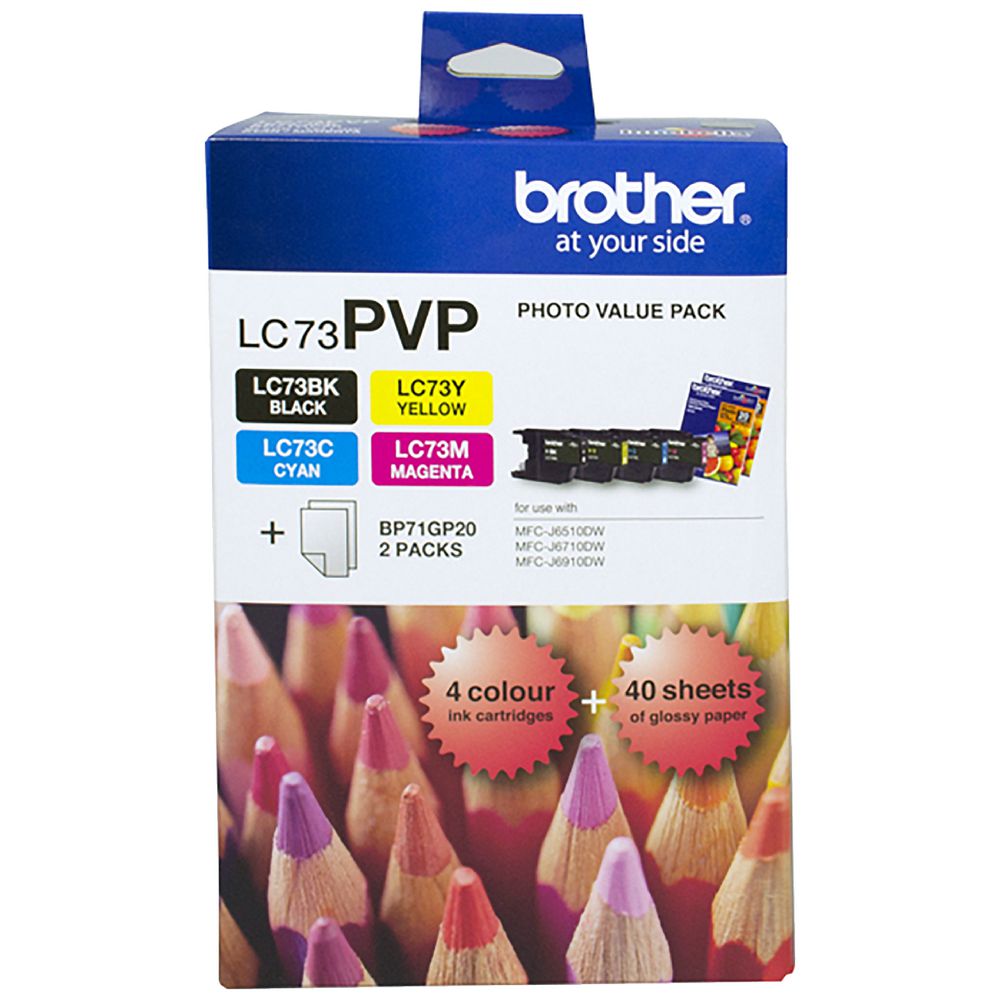 Brother LC-73 High Yield Ink Cartridge Value Pack