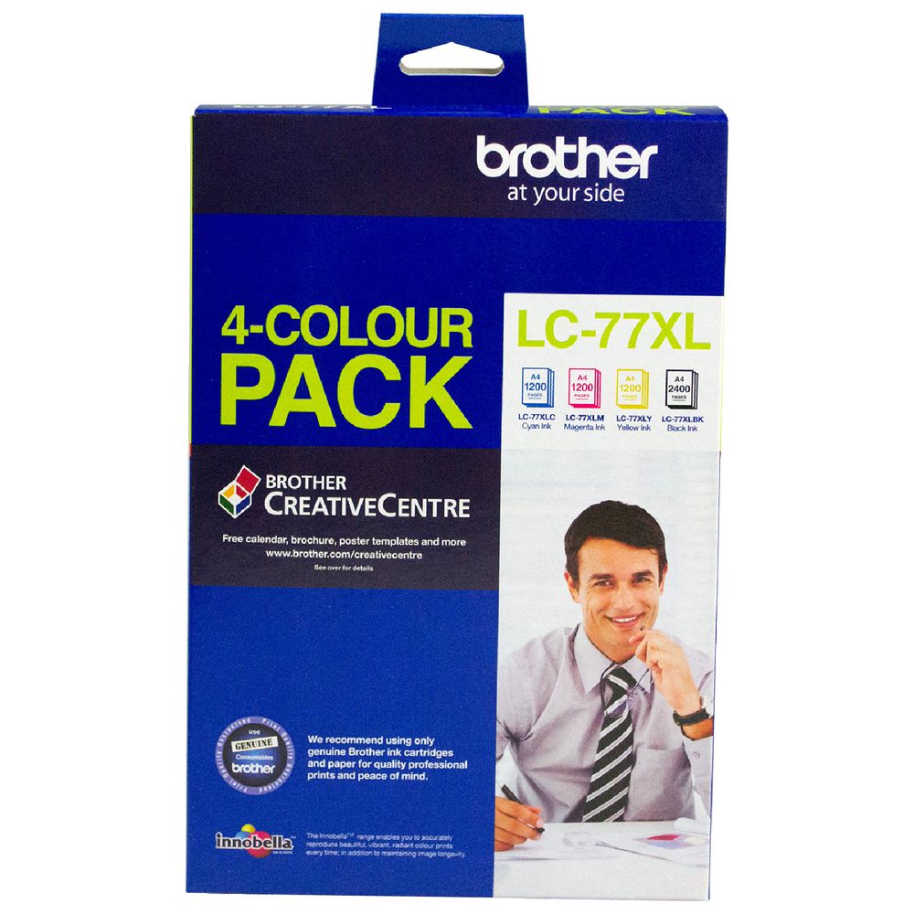 Brother LC-77XL Ink Cartridge 4 Pack