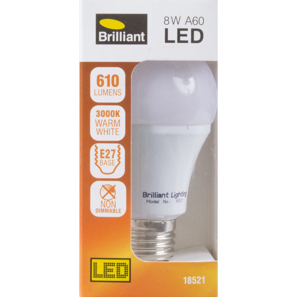 Brilliant Lighting 8W LED Globe ES