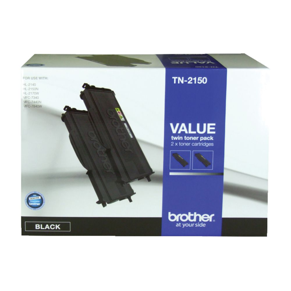 Brother TN-2150 HC Toner Cartridge Black 2 Pack