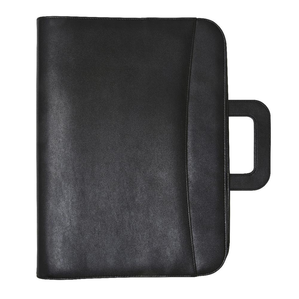 J.Burrows A4 Zippered Compendium with Carry Handle Black