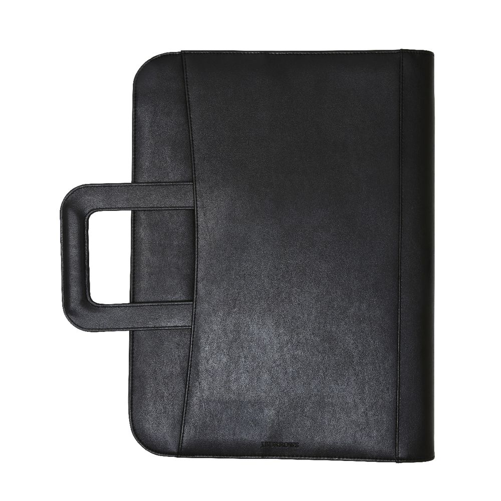 J.Burrows A4 Zippered Compendium with Carry Handle Black
