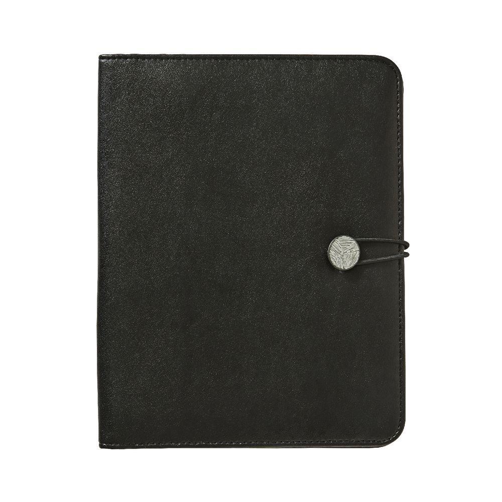 J.Burrows A5 Flat Compendium Button Closure Black