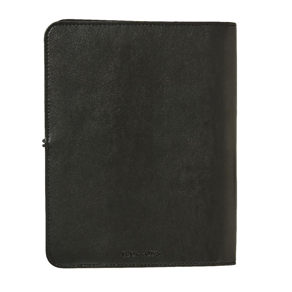 J.Burrows A5 Flat Compendium Button Closure Black