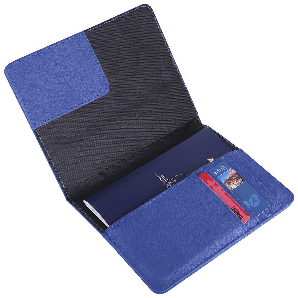 Bon Voyage Passport Cover Blue