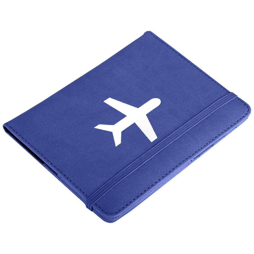 Bon Voyage Passport Cover Blue