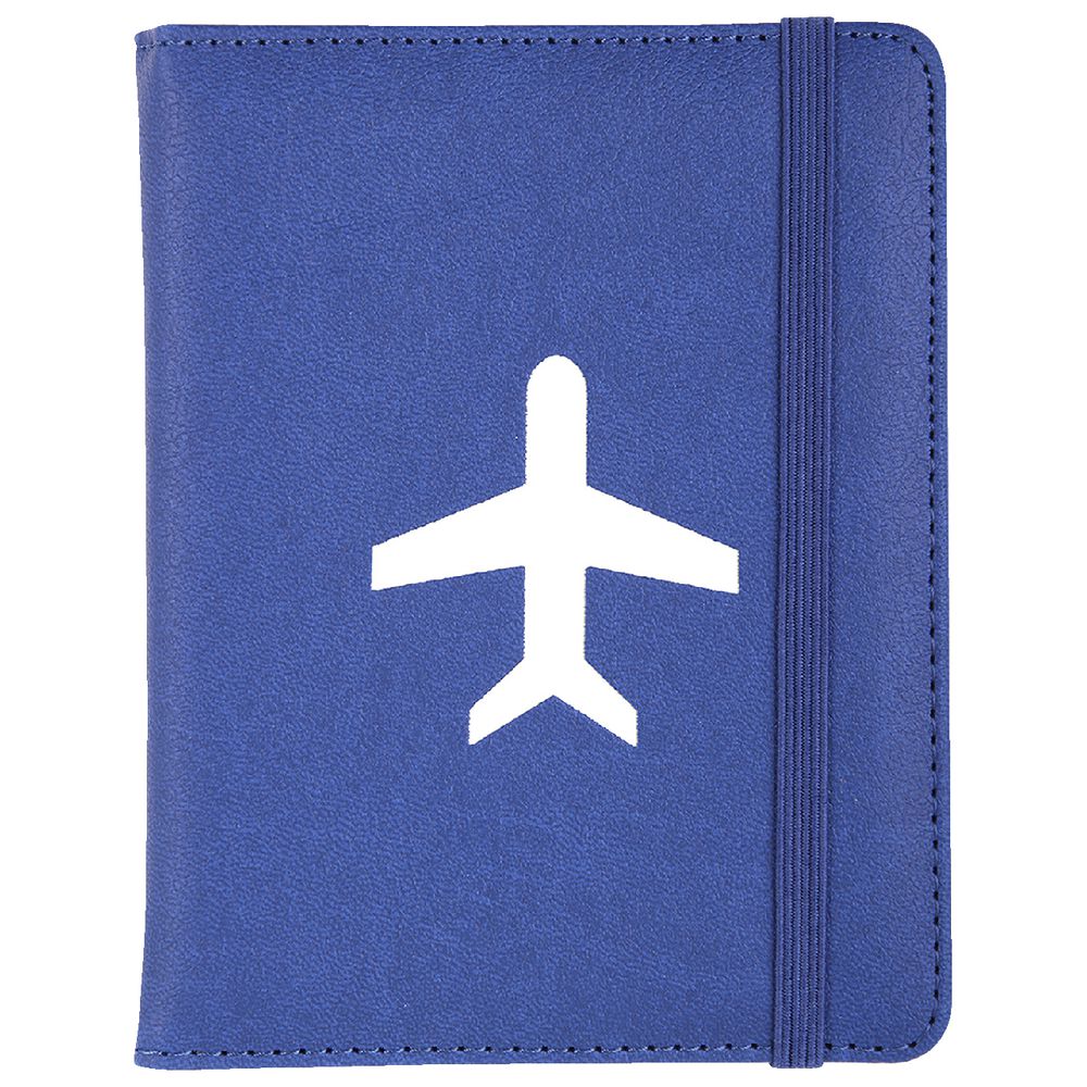 Bon Voyage Passport Cover Blue