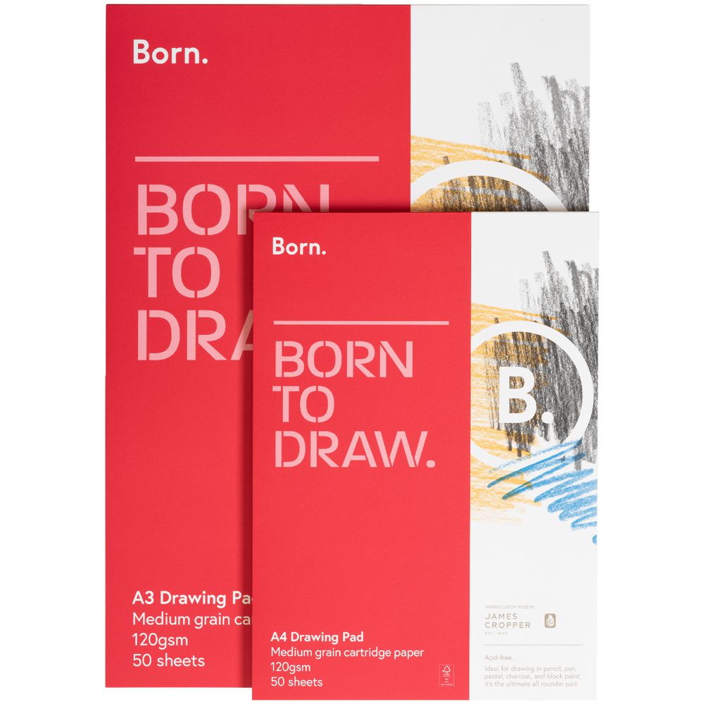 Folia 8104 Cartridge Pad & Sketch Book - A4, 10 Sheets, 120gsm White Paper
