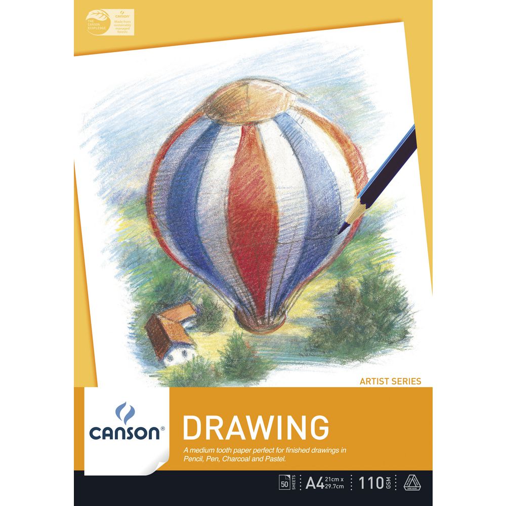 Canson A4 Drawing Pad 110gsm 50 Sheet