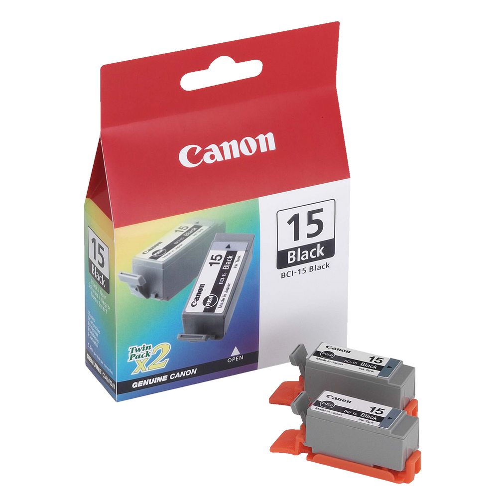 Canon BCI-15 Ink Black Twin Pack