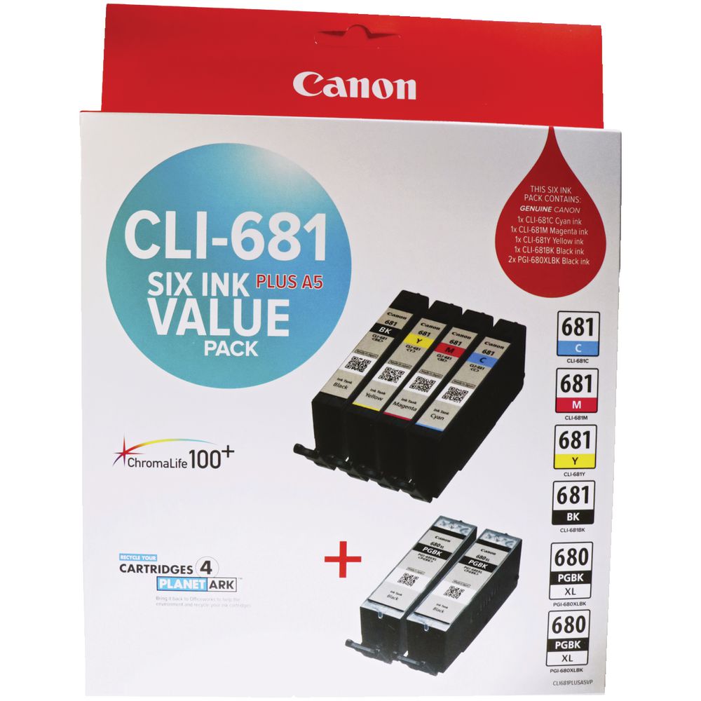 Canon CLI-680 and PGI-681 Ink Cartridge Value Pack