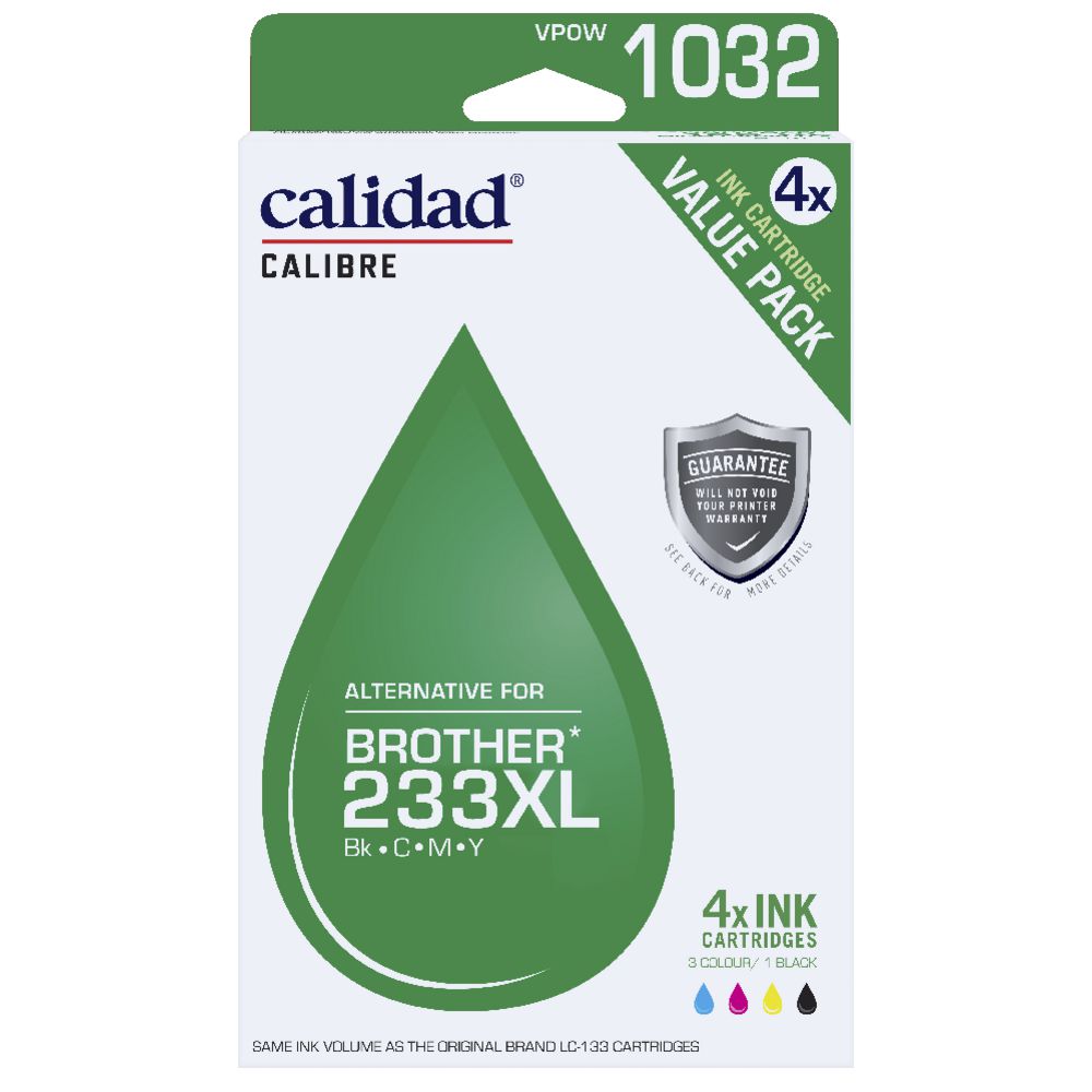 Calidad Alternative Brother 233 Ink 4 Pack