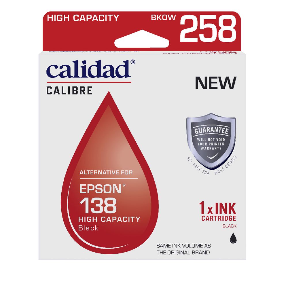 Calidad Alternative Epson 138 Ink Cartridge Black