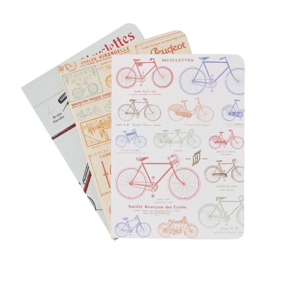 Cavallini Mini Notebook Vintage Bikes 3 Pack