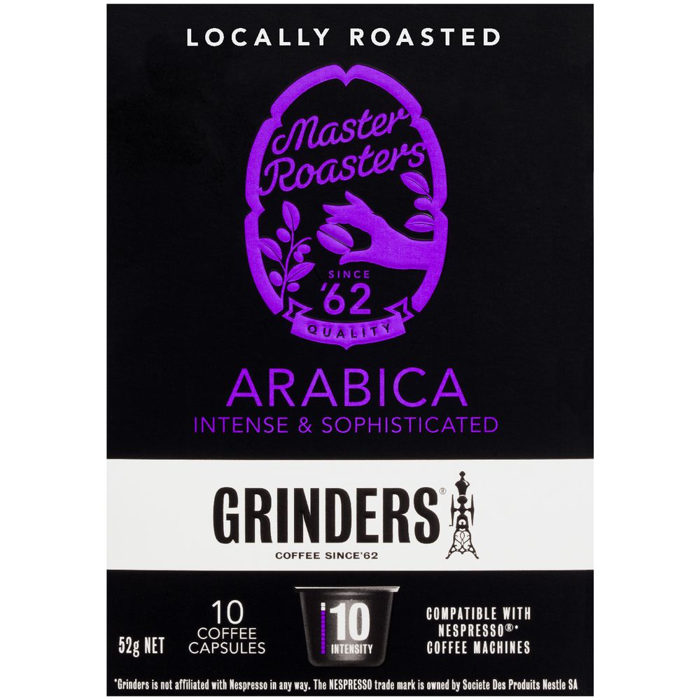 Grinders Arabica Capsules 5.2g 10 Pack