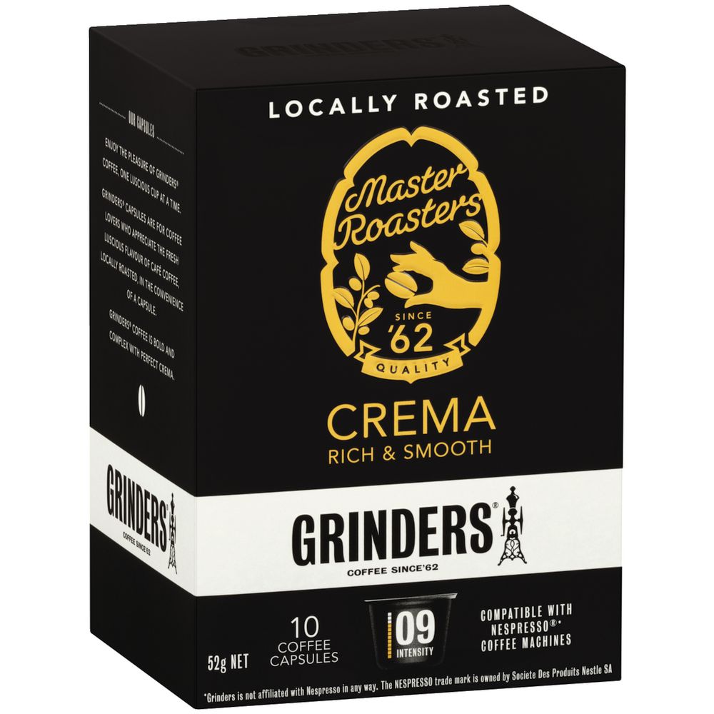 Grinders Crema Capsules 5.2g 10 Pack