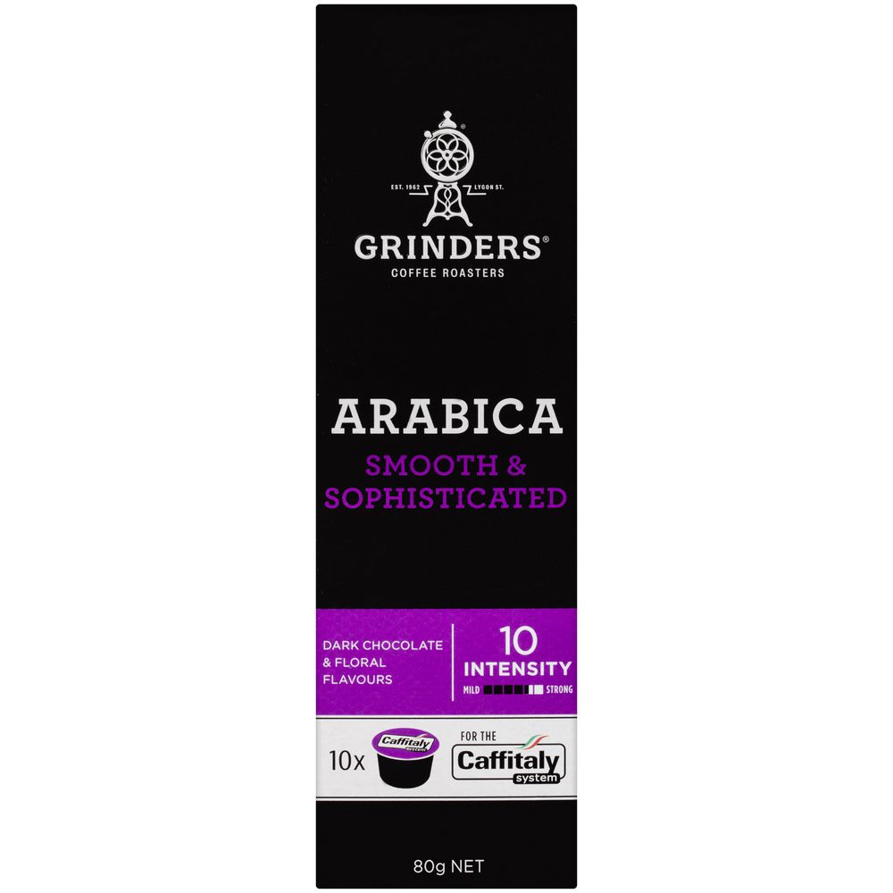 Grinders Arabica Caffitaly Capsules 8g 10 Pack