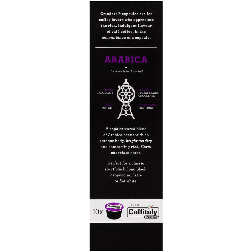 Grinders Arabica Caffitaly Capsules 8g 10 Pack