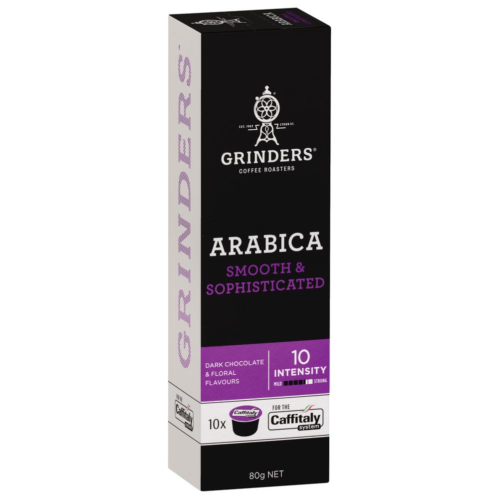 Grinders Arabica Caffitaly Capsules 8g 10 Pack