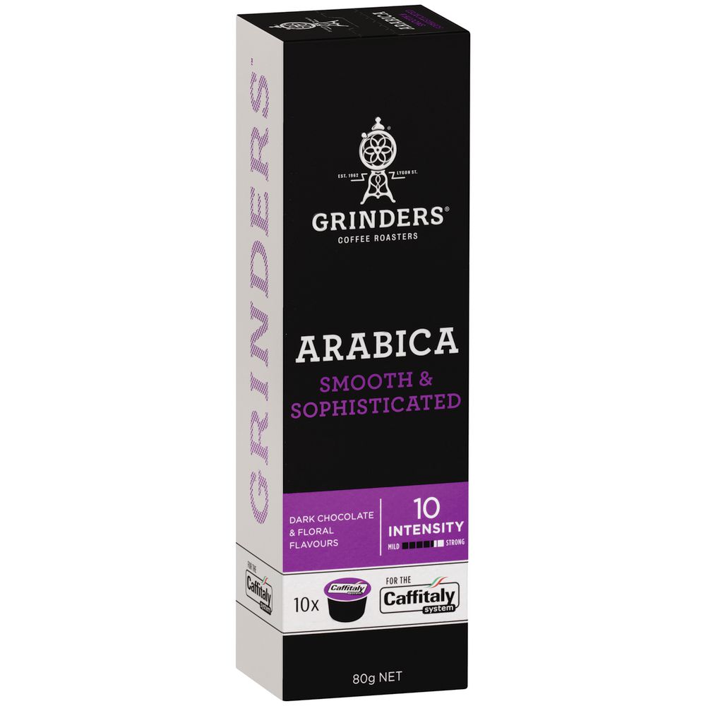 Grinders Arabica Caffitaly Capsules 8g 10 Pack