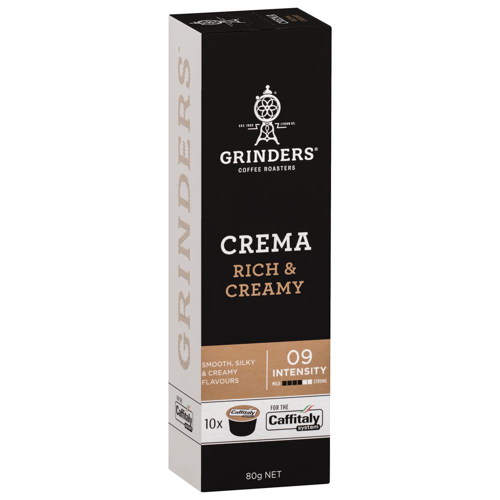 Grinders Crema Caffitaly Capsules 8g 10 Pack