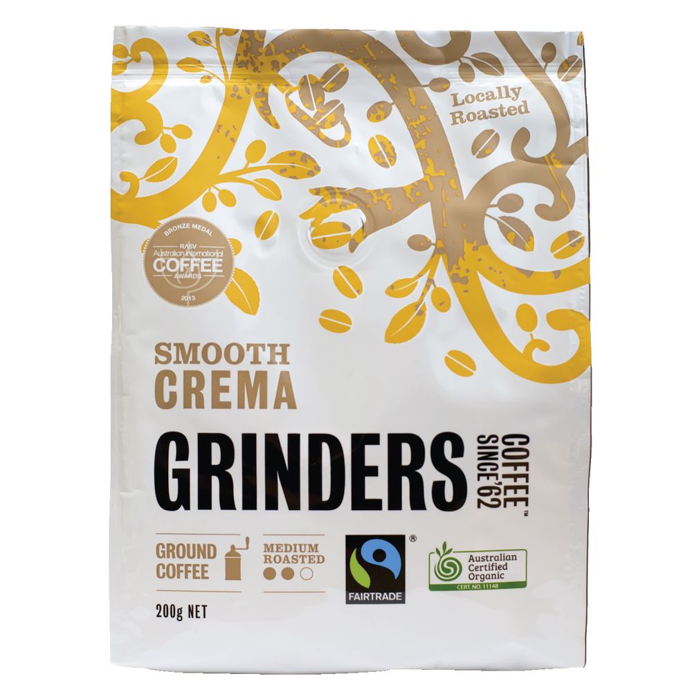 Grinders Cream Ground Coffee 200g