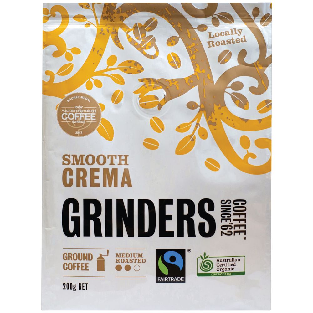 Grinders Cream Ground Coffee 200g