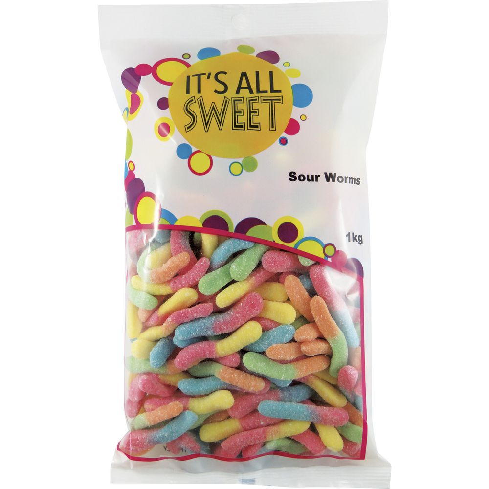 It's All Sweet Sour Worms 1kg