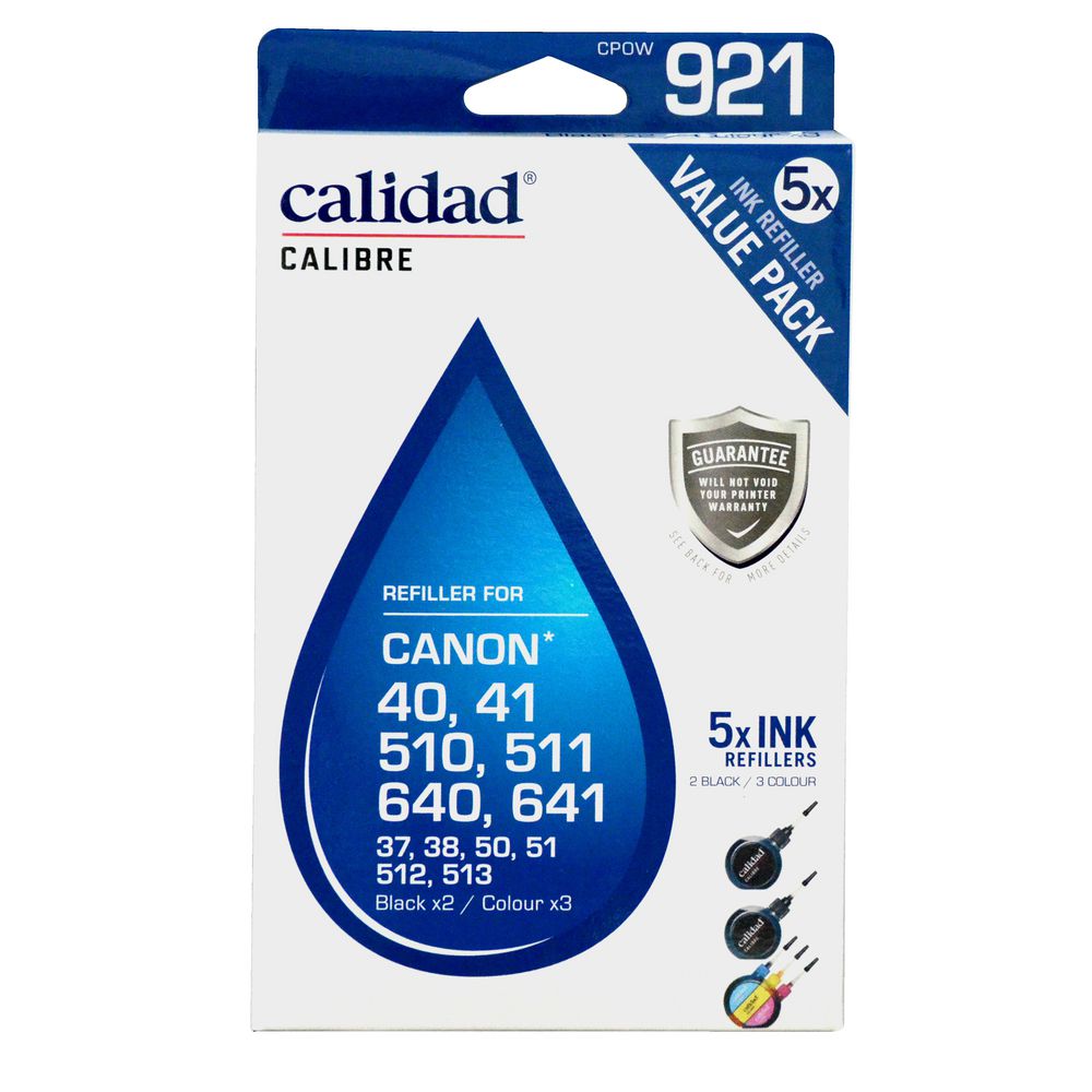 Calidad 921-CPOW Canon Alternative Ink Refillers 5 Pack