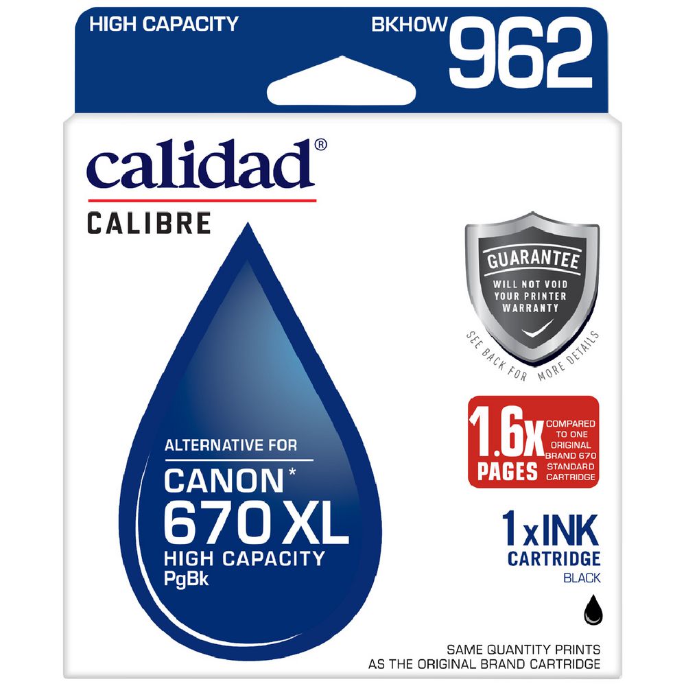 Calidad Alternate Canon 670XL Ink Cartridge Black | Officeworks