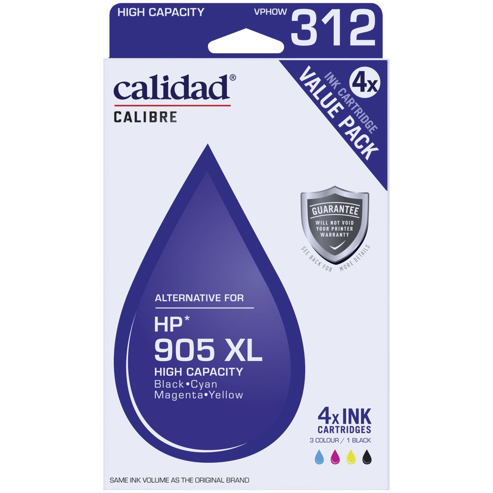Calidad Alternate HP 905XL Ink Cartridge 4 Pack