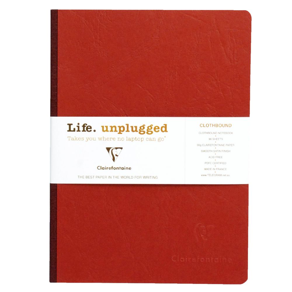 Clairefontaine Essentials A5 Lined Notebook Red