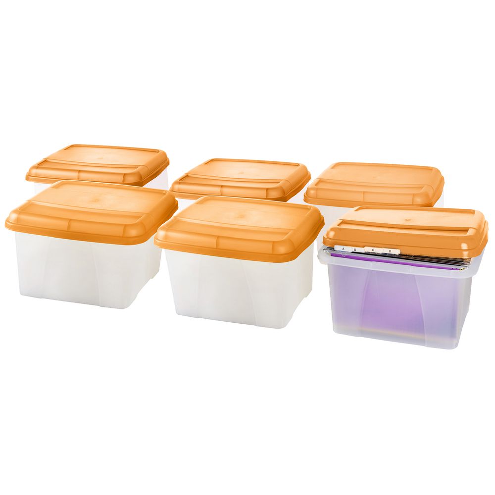 Crystalfile Porta Box Orange 6 Pack