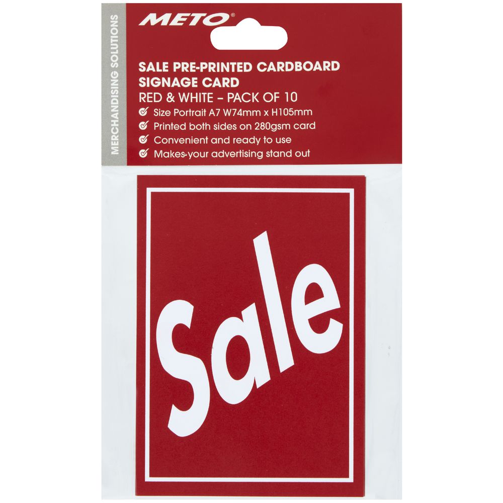 Meto A7 Sign Cards Portrait SALE 10 Pack