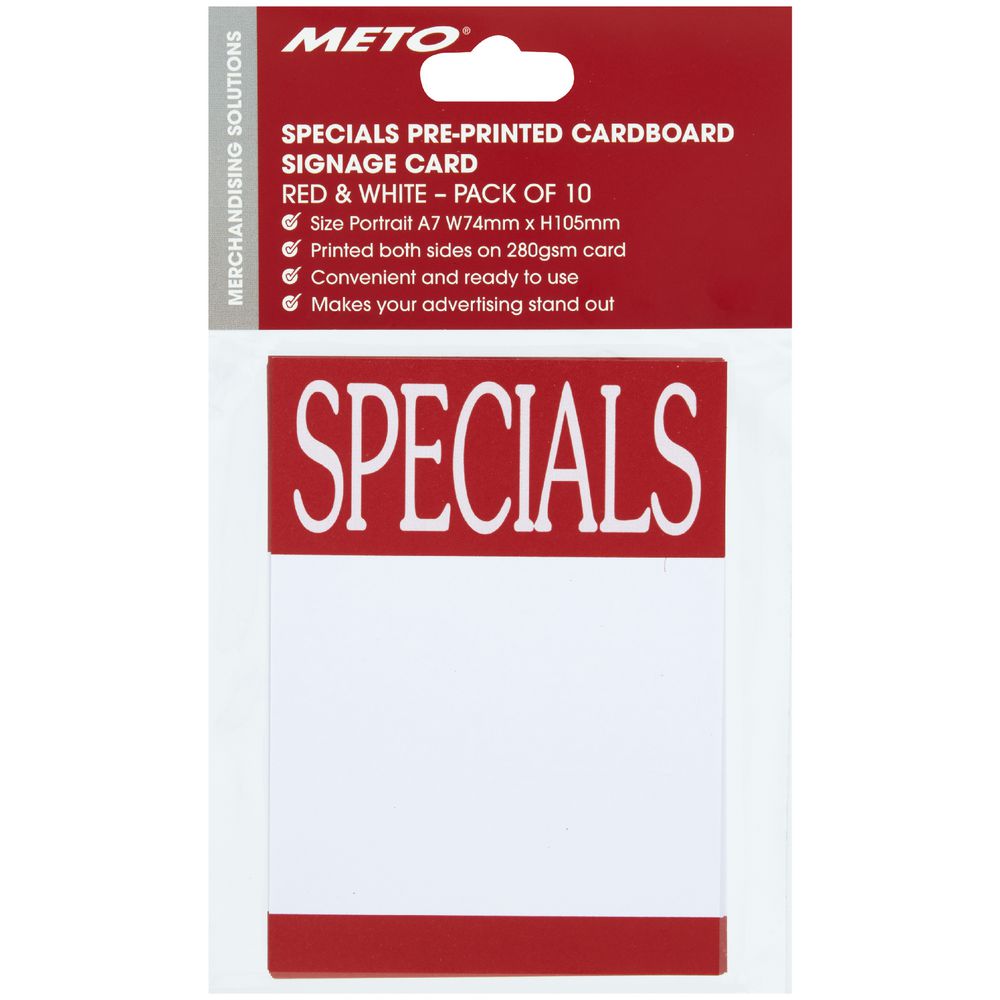 Meto A7 Sign Cards SPECIAL 10 Pack