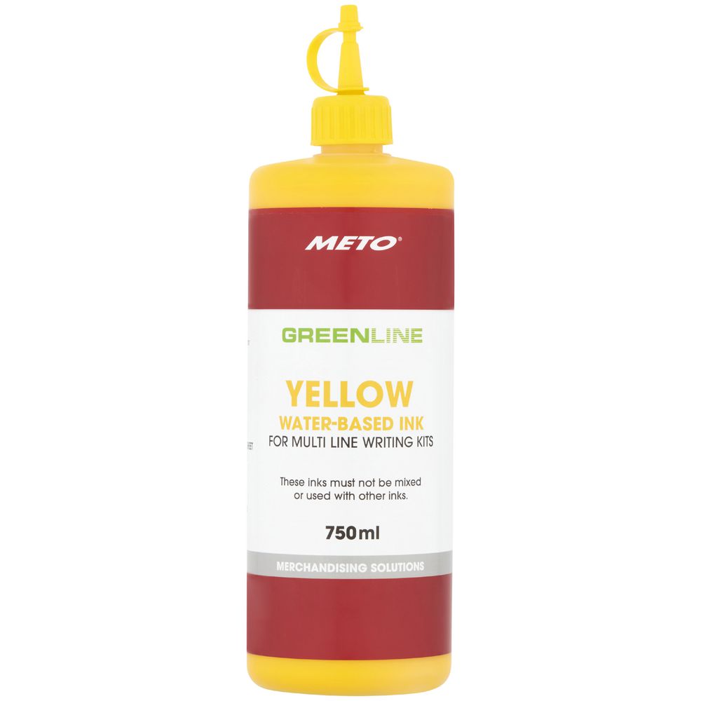 Meto Sign Writing Ink Yellow 750mL