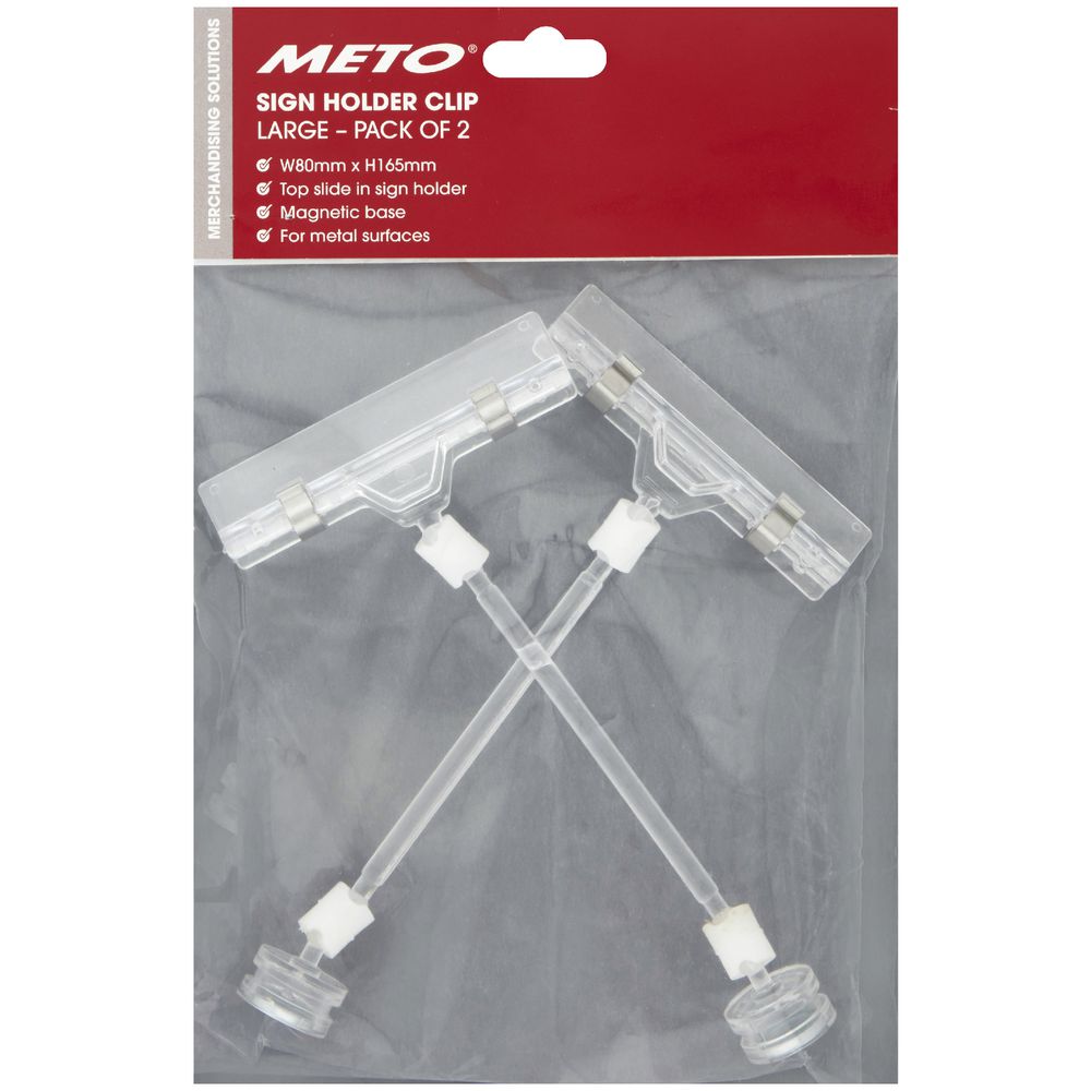 Meto Slide Sign Holder Magnetic Large 2 Pack