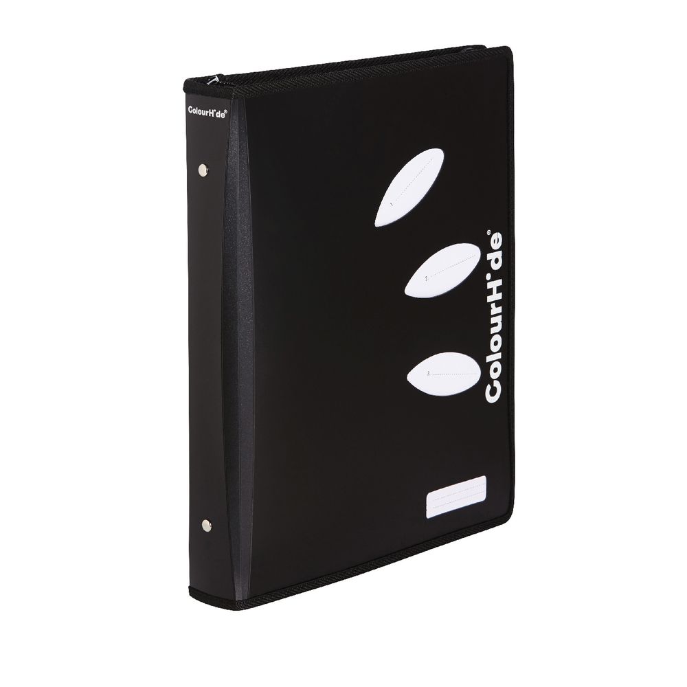ColourHide My Zipper Binder A4 2 D-Ring 25mm Black