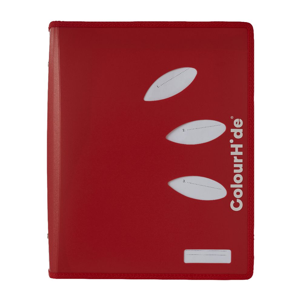 ColourHide My Zipper Binder A4 2 D-Ring 25mm Red