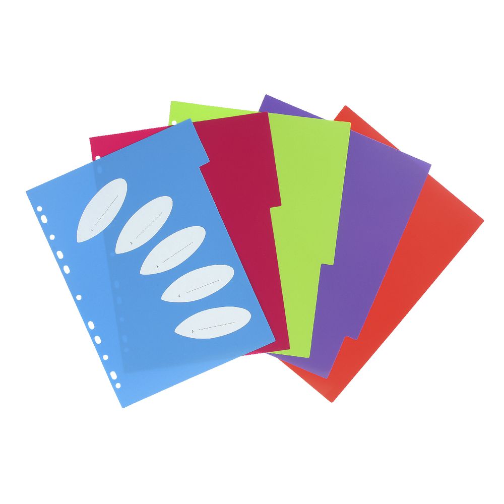 ColourHide Divider A4 5 Tab Polypropylene