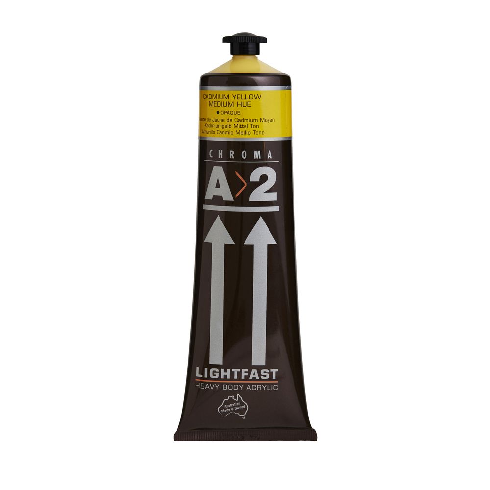 Chroma A2 Lightfast Students Acrylic 120mL Yellow Medium