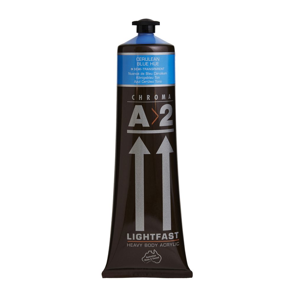 Chroma A2 Lightfast Students Acrylic 120mL Cerulean Blue Hue